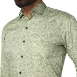 TAHVO Men Green Printed shirt