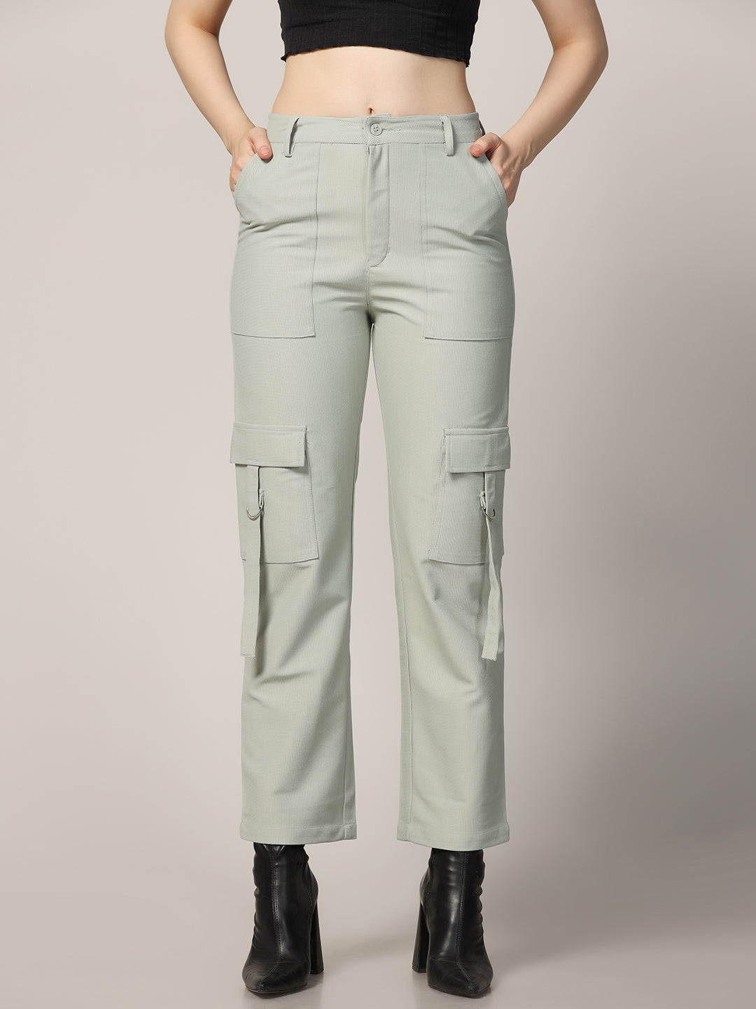 Women pista cuodroy cargo pants - Tahvo India