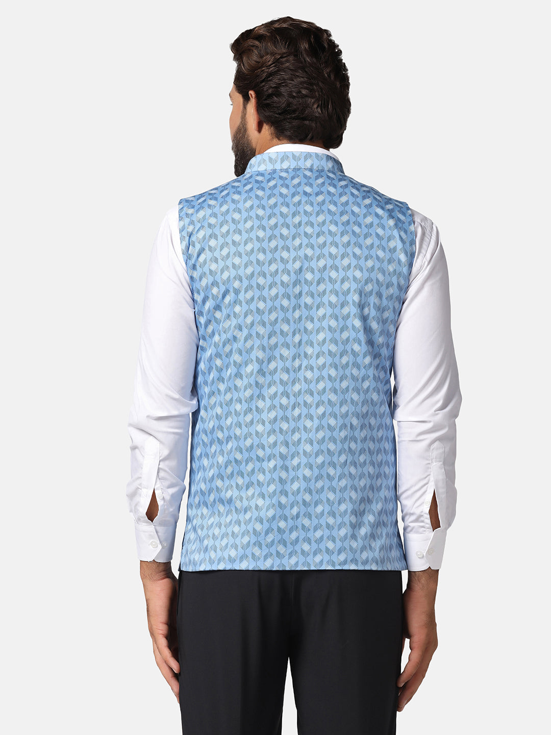 Men Blue Nehru Jacket - Tahvo India