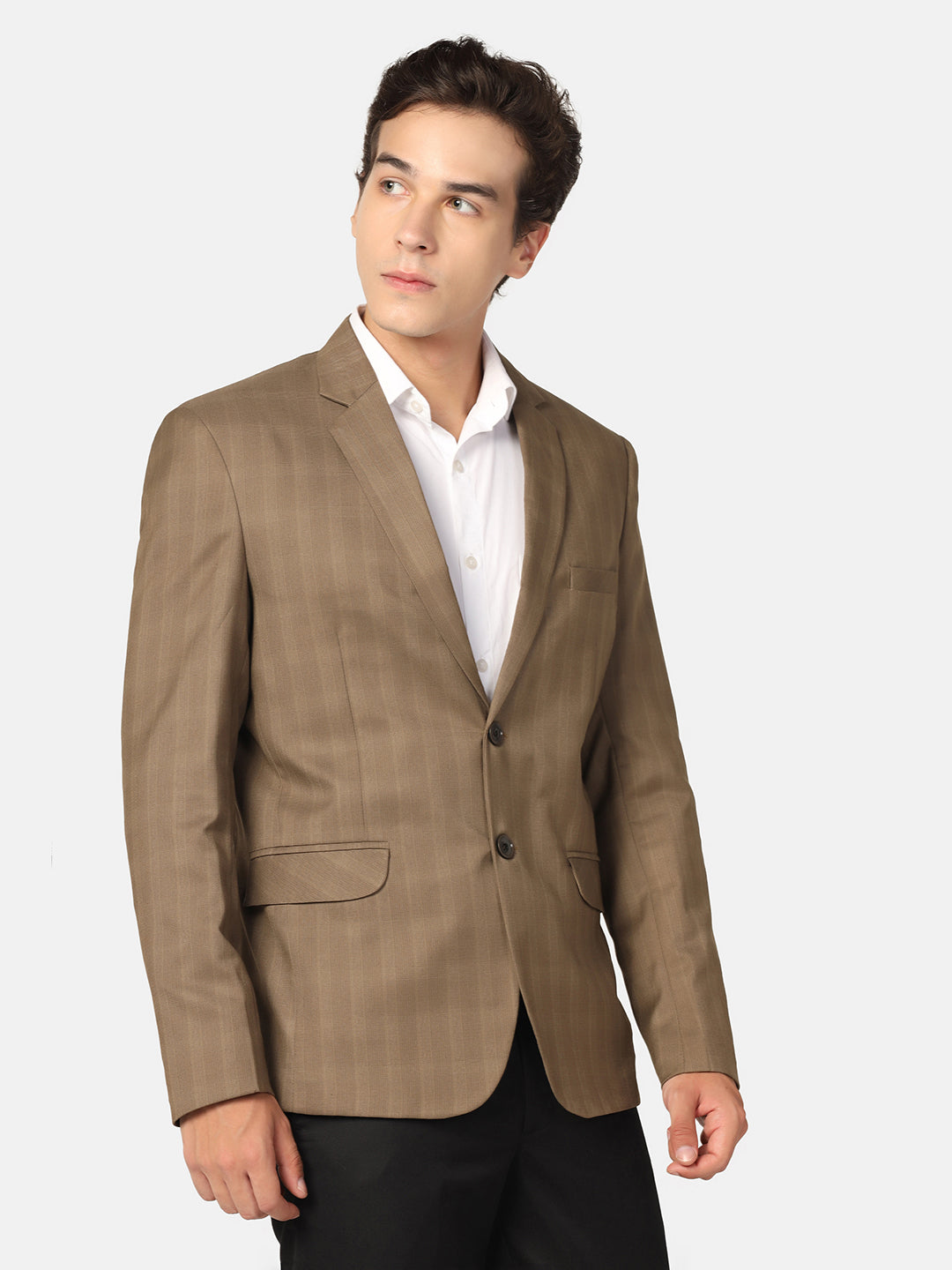 Tahvo Men Brown Check Blazer
