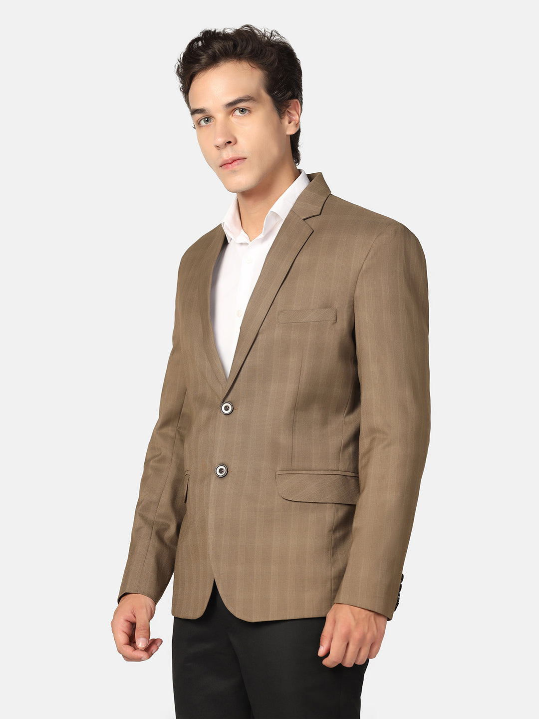 Tahvo Men Brown Check Blazer
