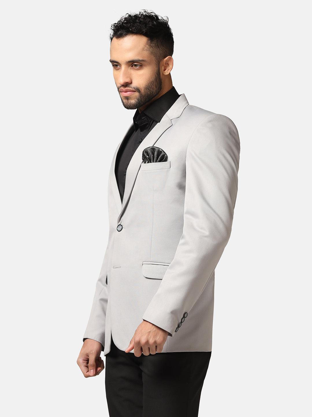 Men Light Grey Blazer - Tahvo India