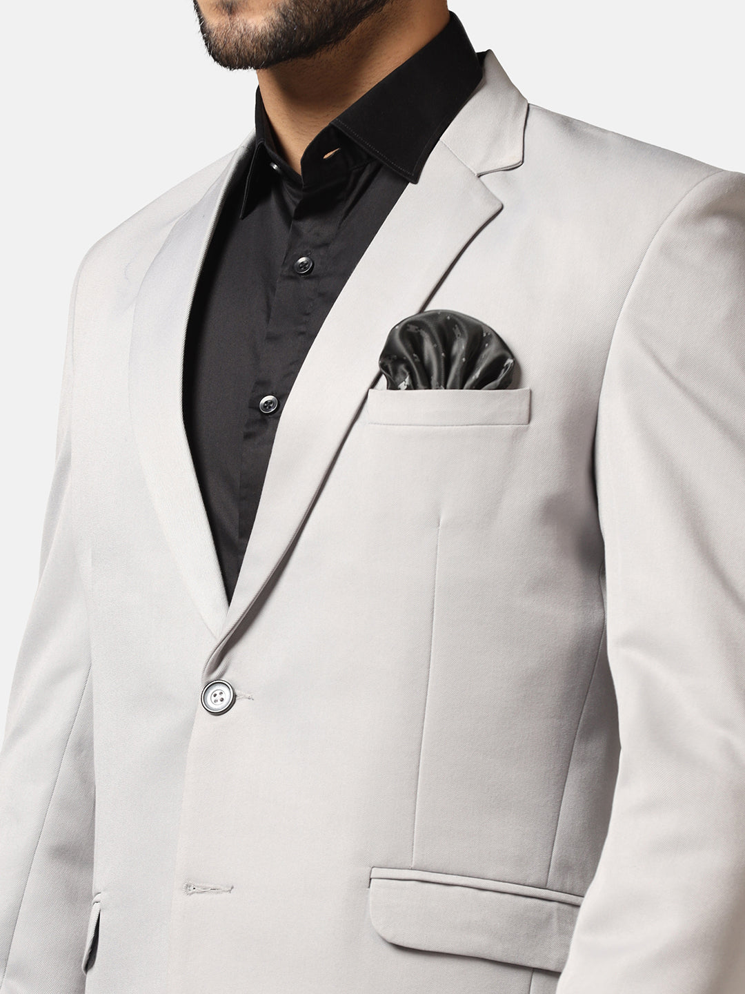 Men Light Grey Blazer - Tahvo India