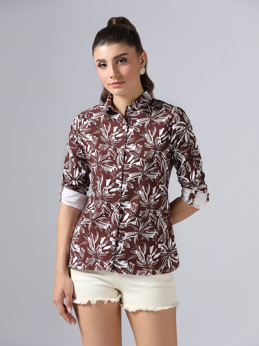 Women Floral Printed Casual Shirt - Tahvo India