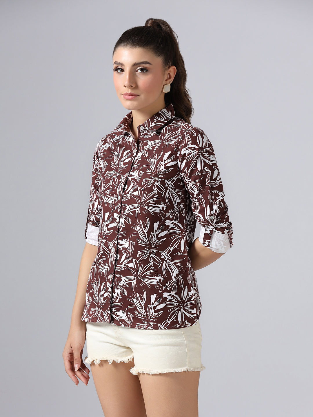 Women Floral Printed Casual Shirt - Tahvo India