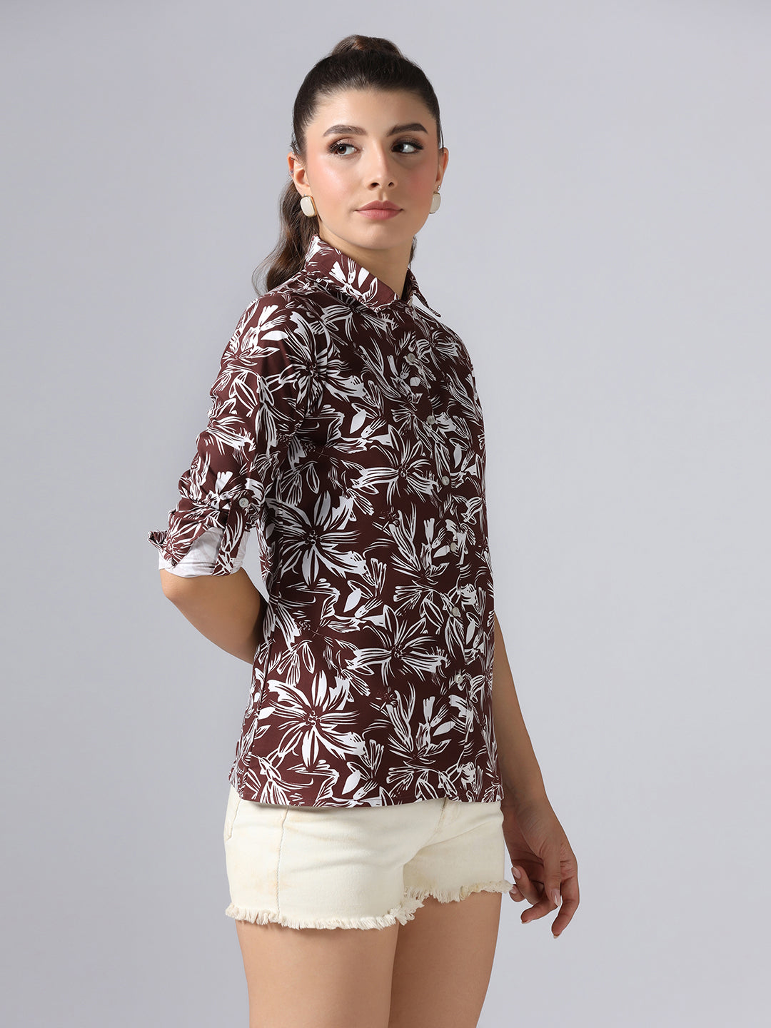 Women Floral Printed Casual Shirt - Tahvo India