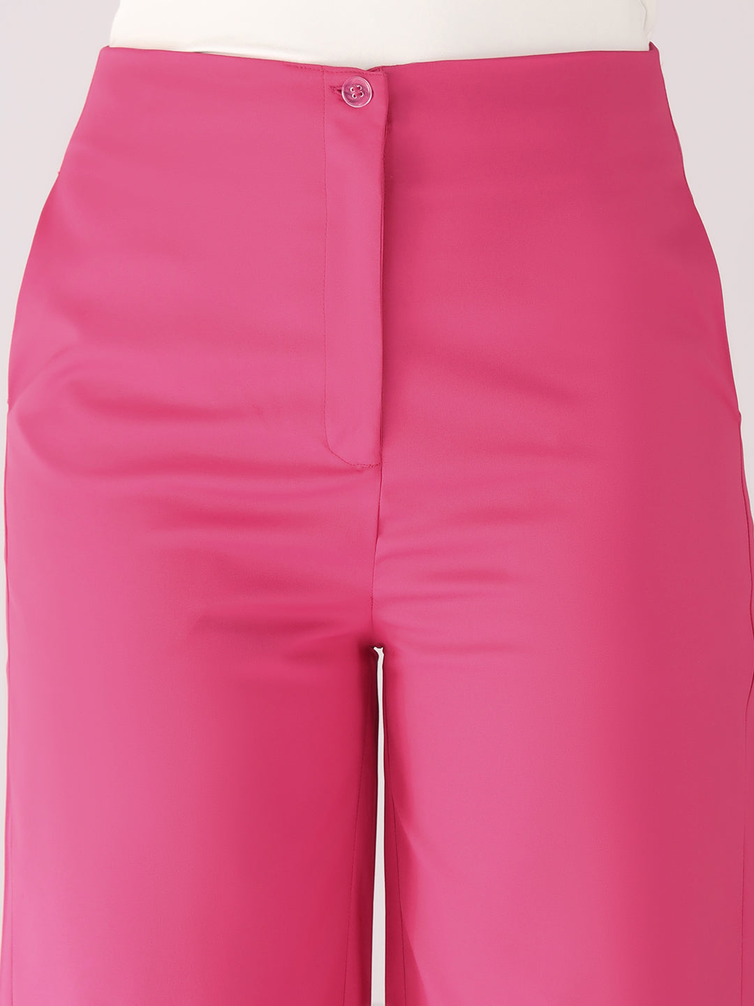 Women Pink High-Rise Trousers - Tahvo India