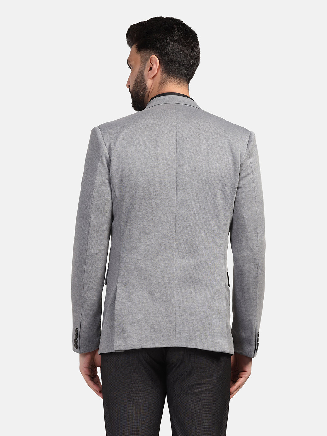 Men Grey Strechable hosiery Blazer - Tahvo India
