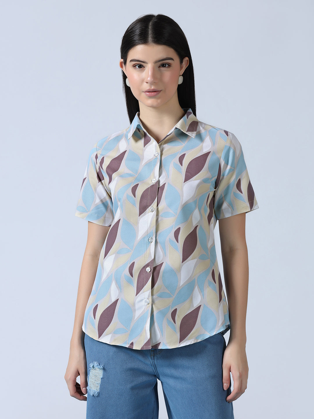 Women Multi Printed Cotton Shirt - Tahvo India