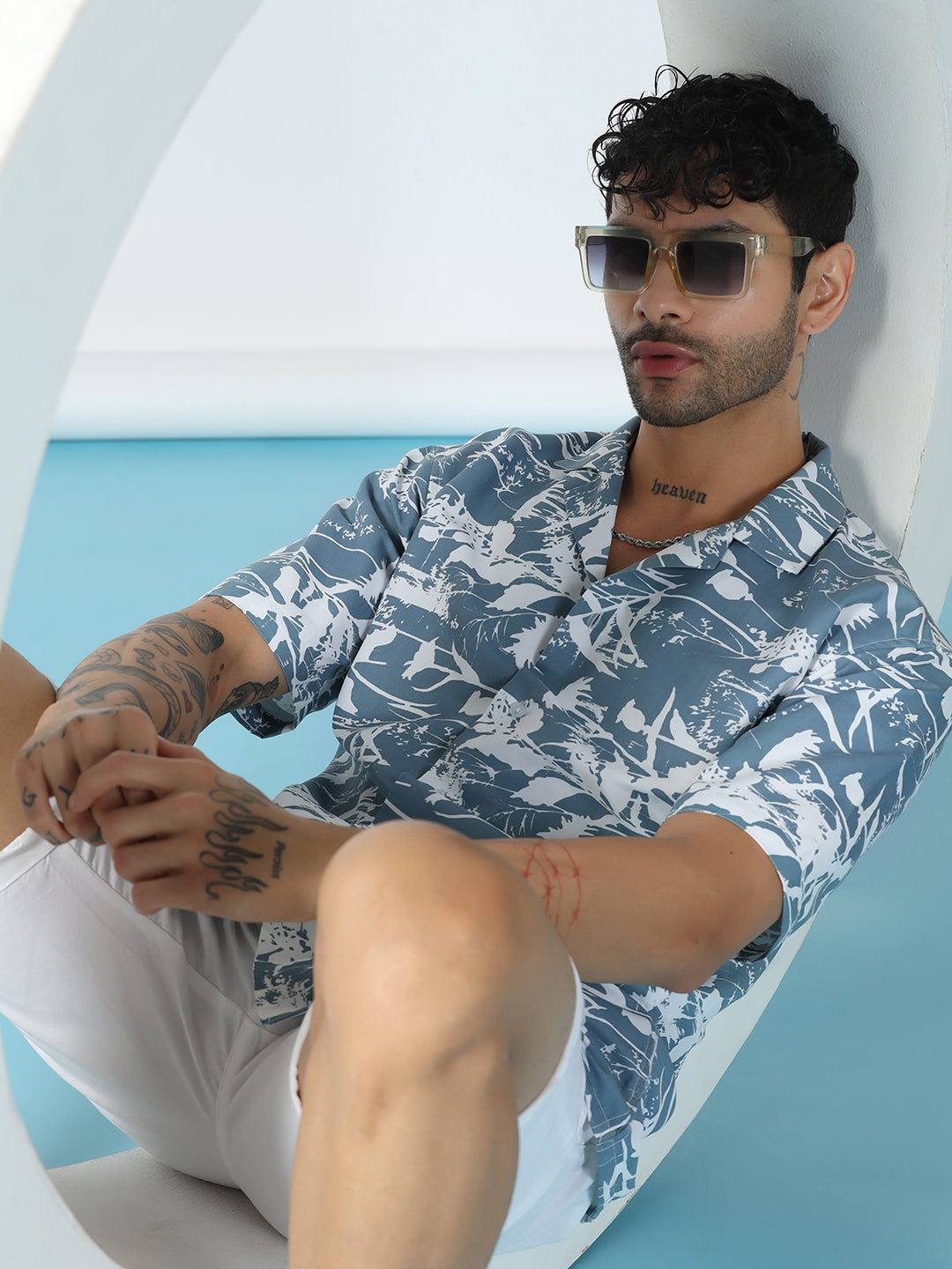 Airglow Forest Printed Half Sleeve Shirt