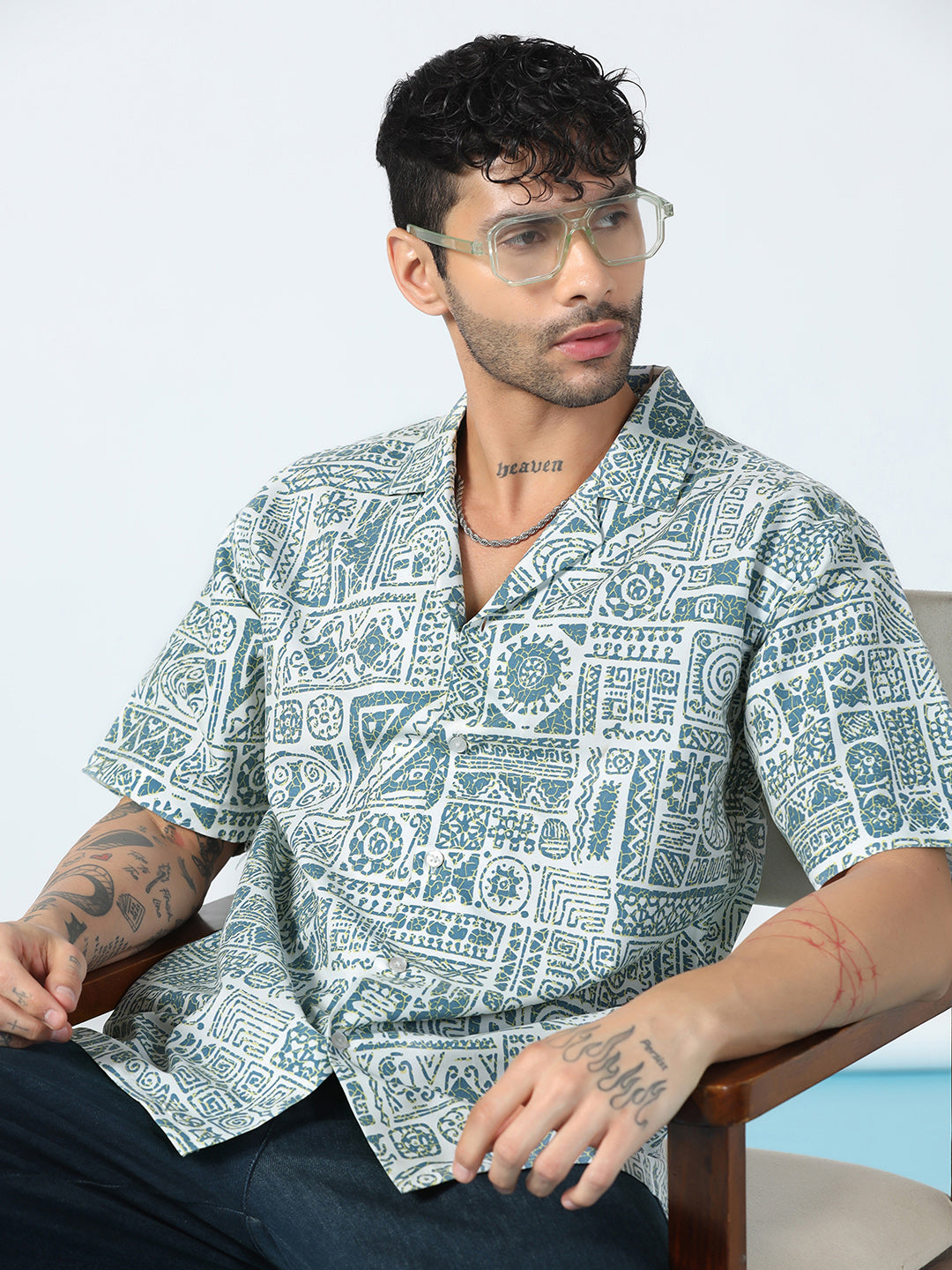 Tribal Printed Half Sleeve Shirt