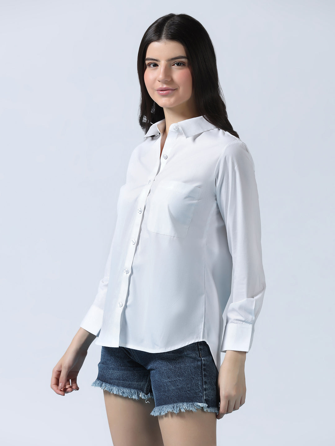 Women White Cotton Shirt - Tahvo India