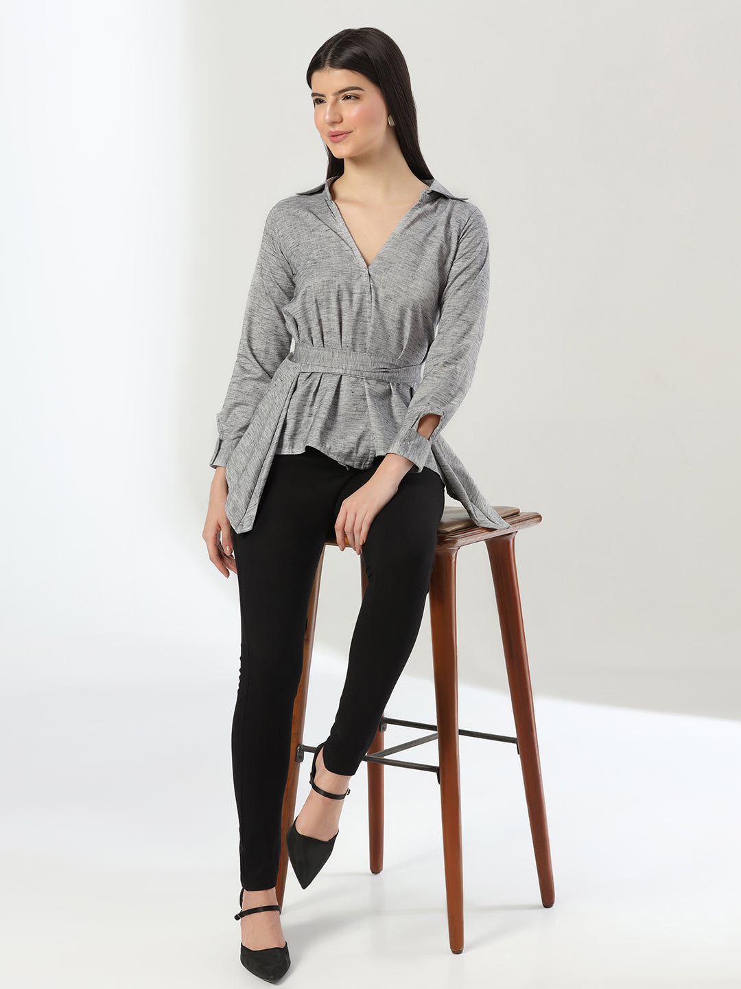 Women Asymmentrical Shirt - Tahvo India