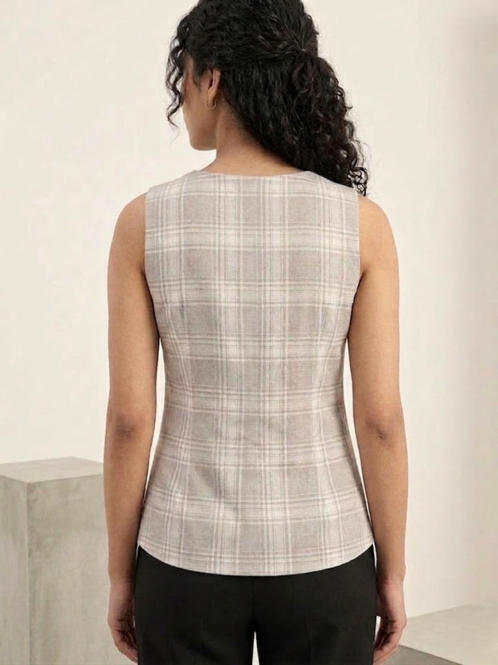 Women Checkered Crinched Top – Tahvo India