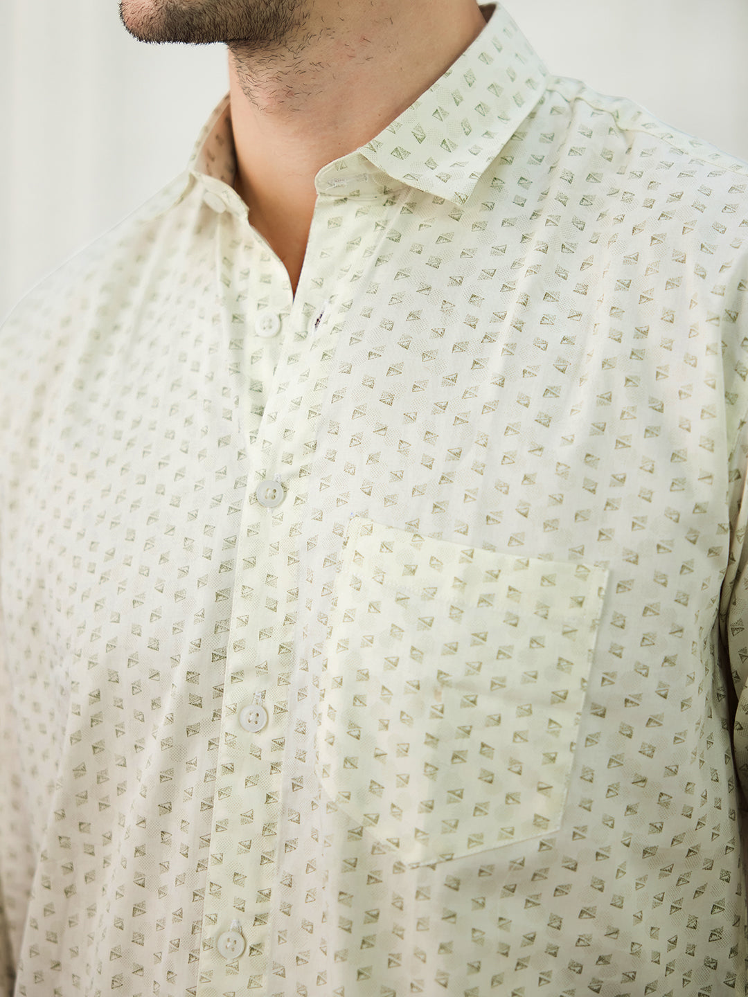 Men Casual Cream Shirt - Tahvo India