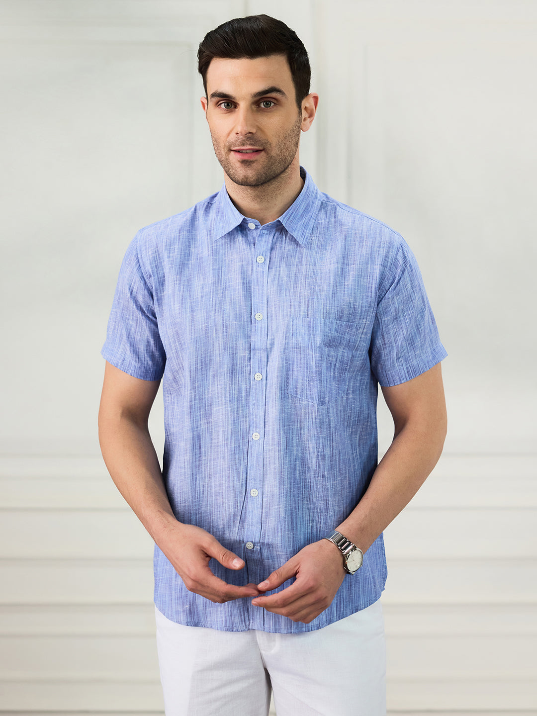 Men Casual Blue Shirt - Tahvo India