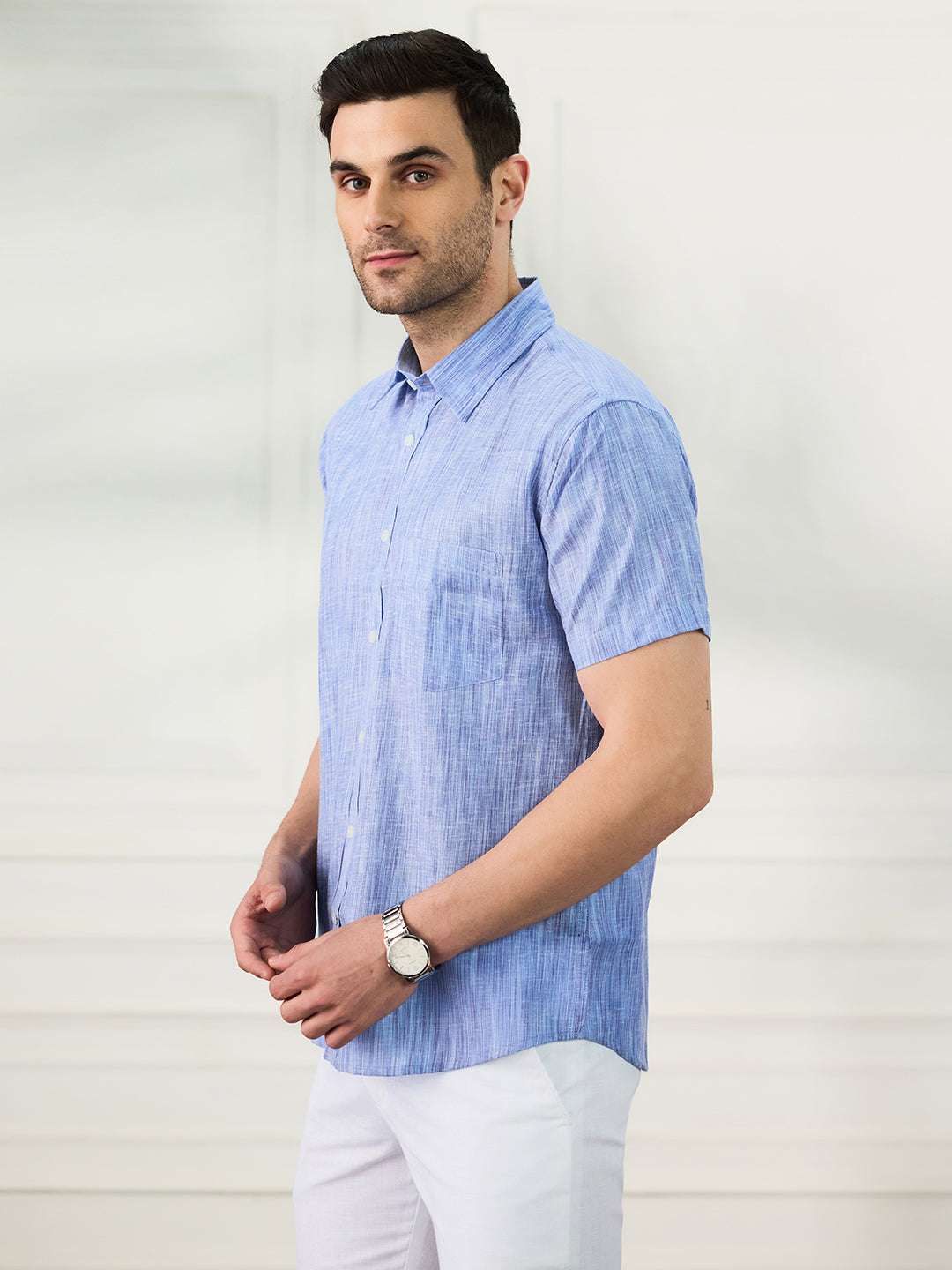 Men Casual Blue Shirt - Tahvo India