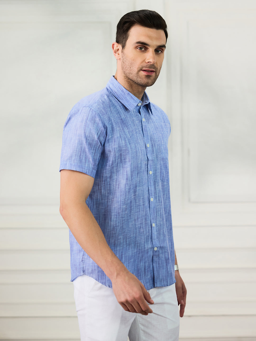 Men Casual Blue Shirt - Tahvo India