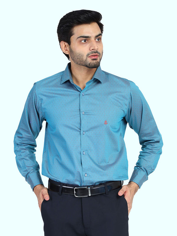 Men Blue Formal Shirt - Tahvo India