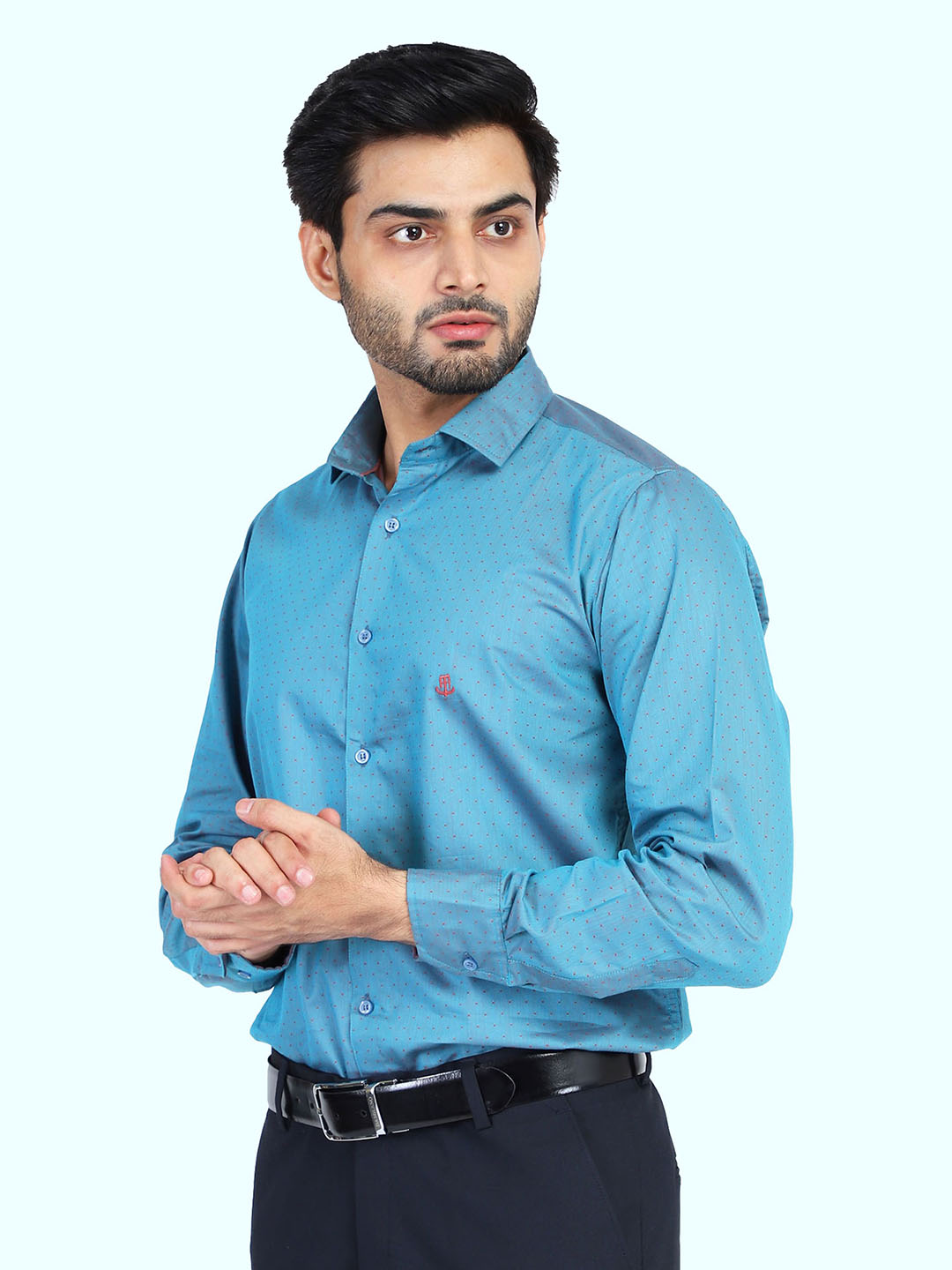 Men Blue Formal Shirt - Tahvo India