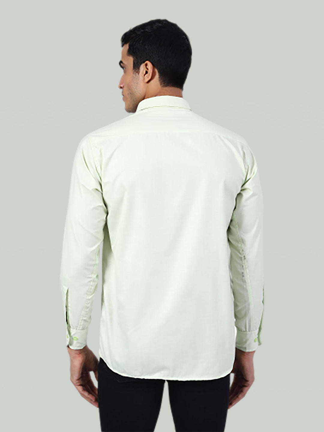 Men Green Solid Shirt - Tahvo India