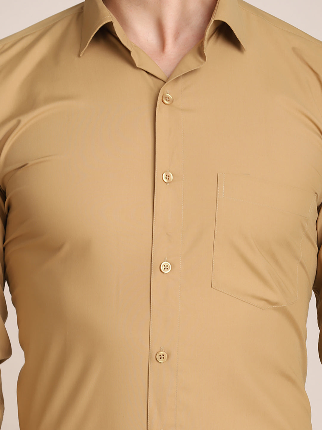 Men Mustard Formal solid Shirt - Tahvo India