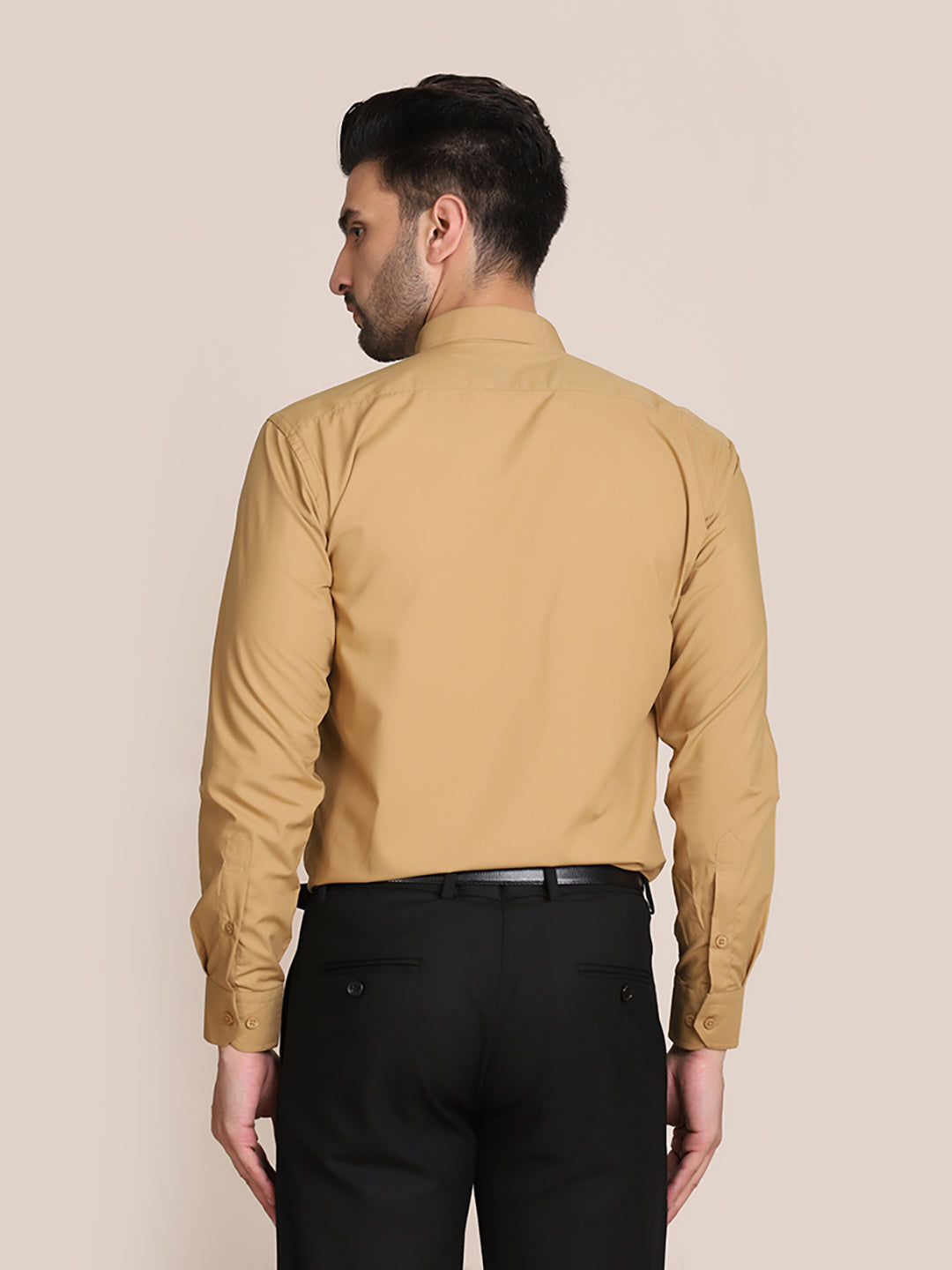 Men Mustard Formal solid Shirt - Tahvo India