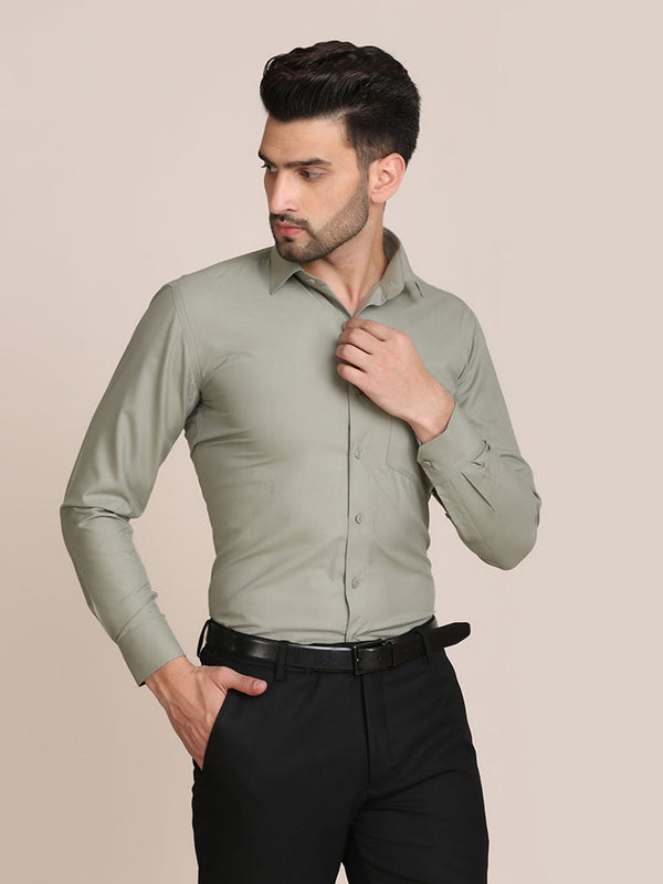 Men Formal Solid Shirt - Tahvo India