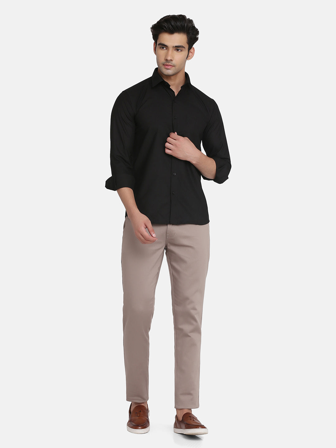 Men Black Formal Shirt - Tahvo India