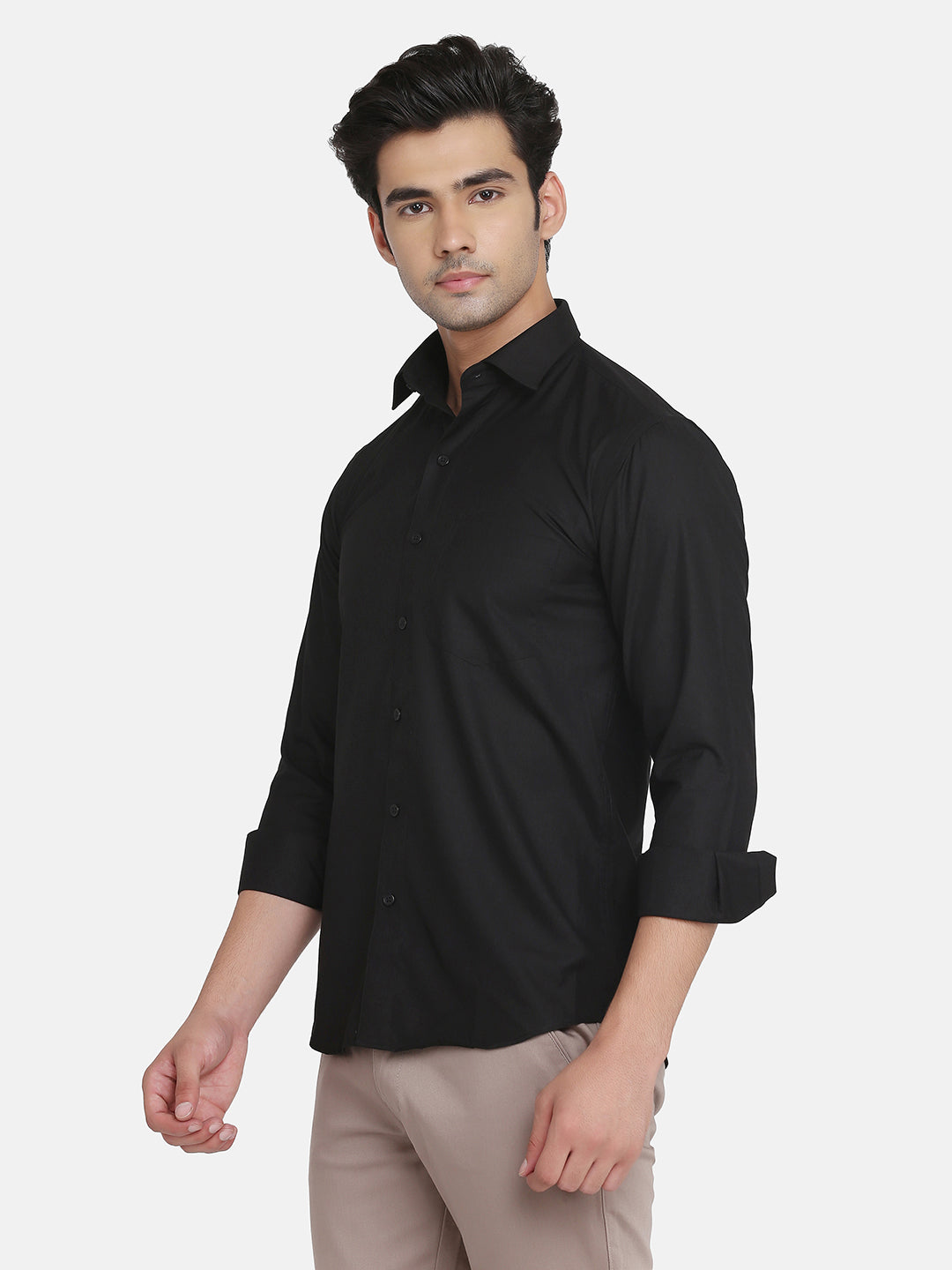 Men Black Formal Shirt - Tahvo India