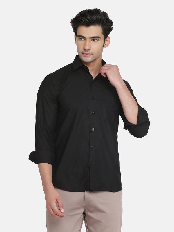 Men Black Formal Shirt - Tahvo India