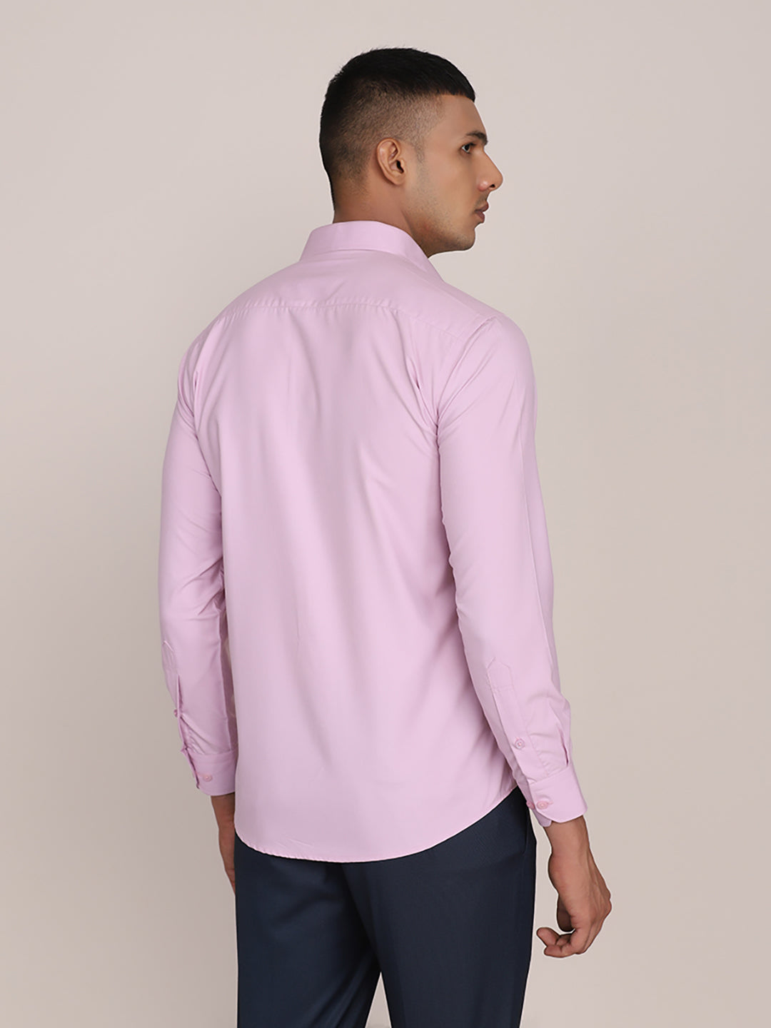 Men Purple Formal Cotton Shirt - Tahvo India