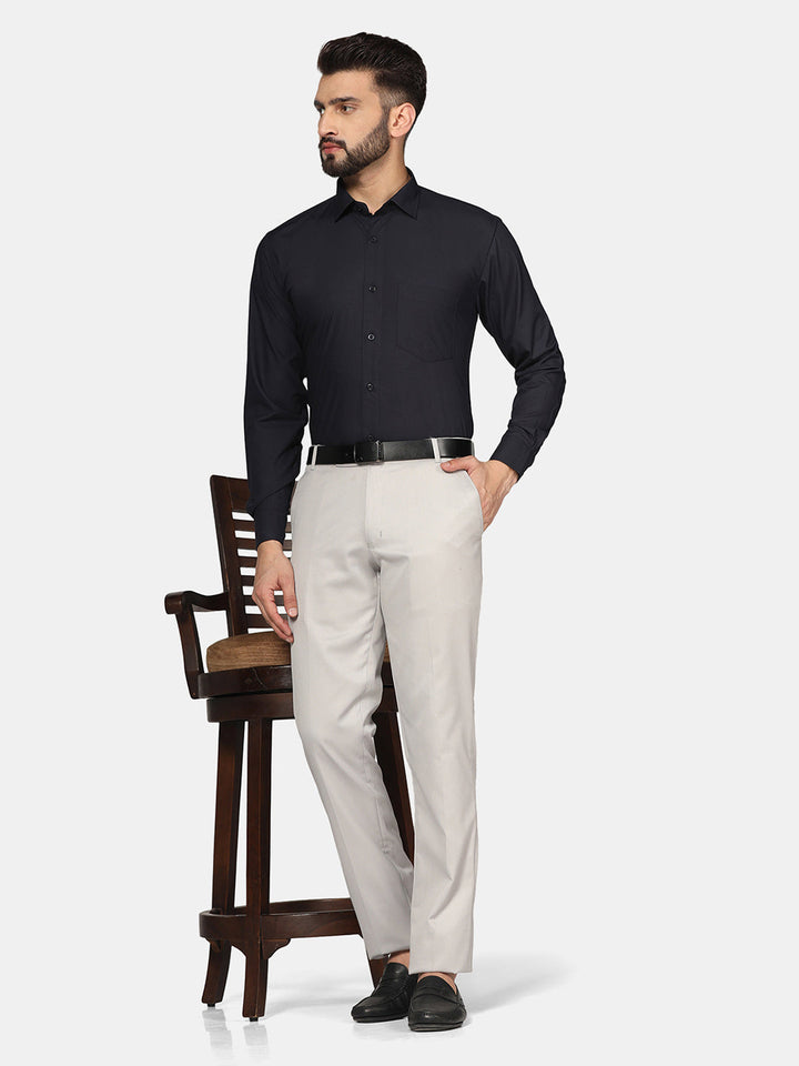 Men Blue Solid Shirt - Tahvo India