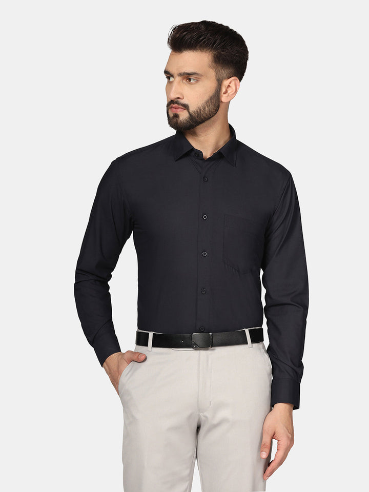 Men Blue Solid Shirt - Tahvo India