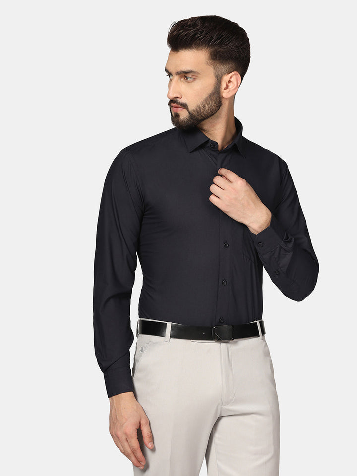 Men Blue Solid Shirt - Tahvo India