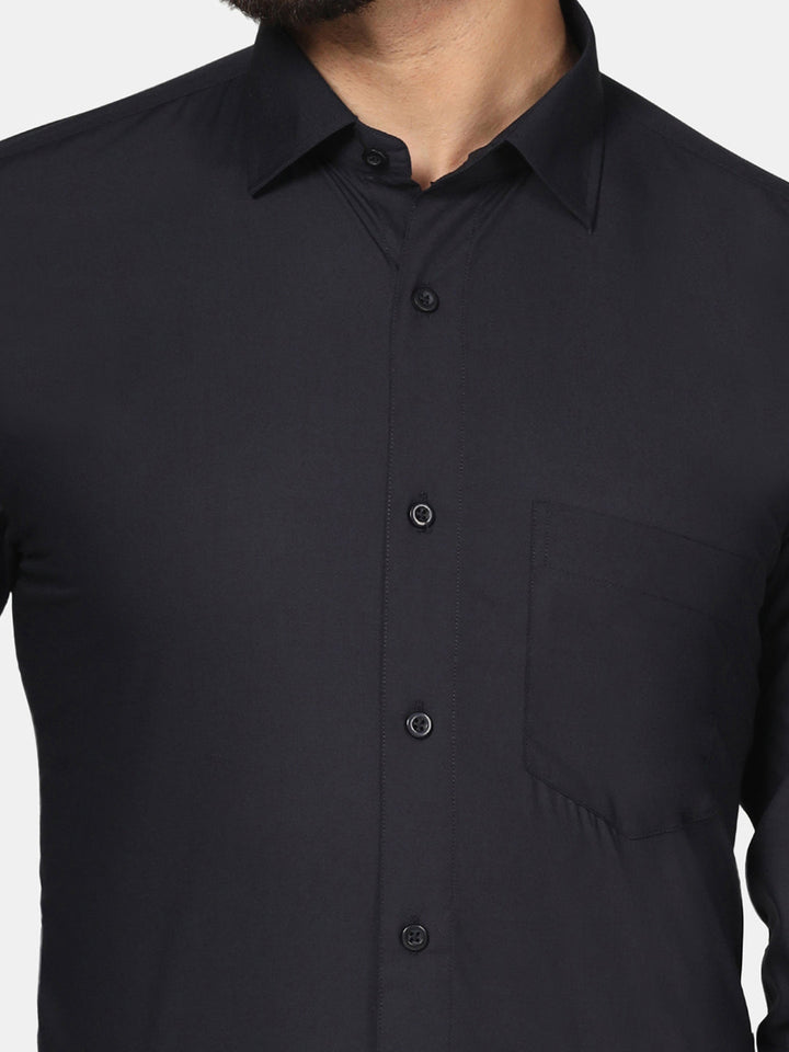Men Blue Solid Shirt - Tahvo India