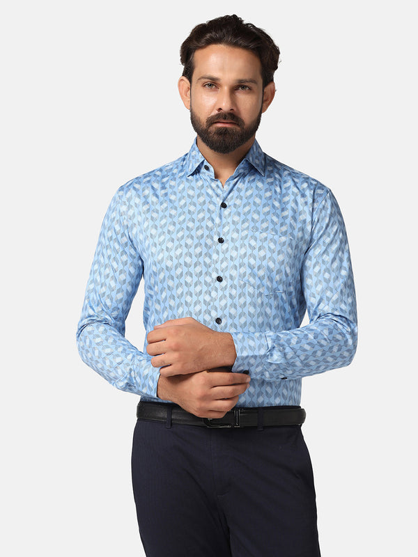 Men Ink Blue Printed Shirt - Tahvo India