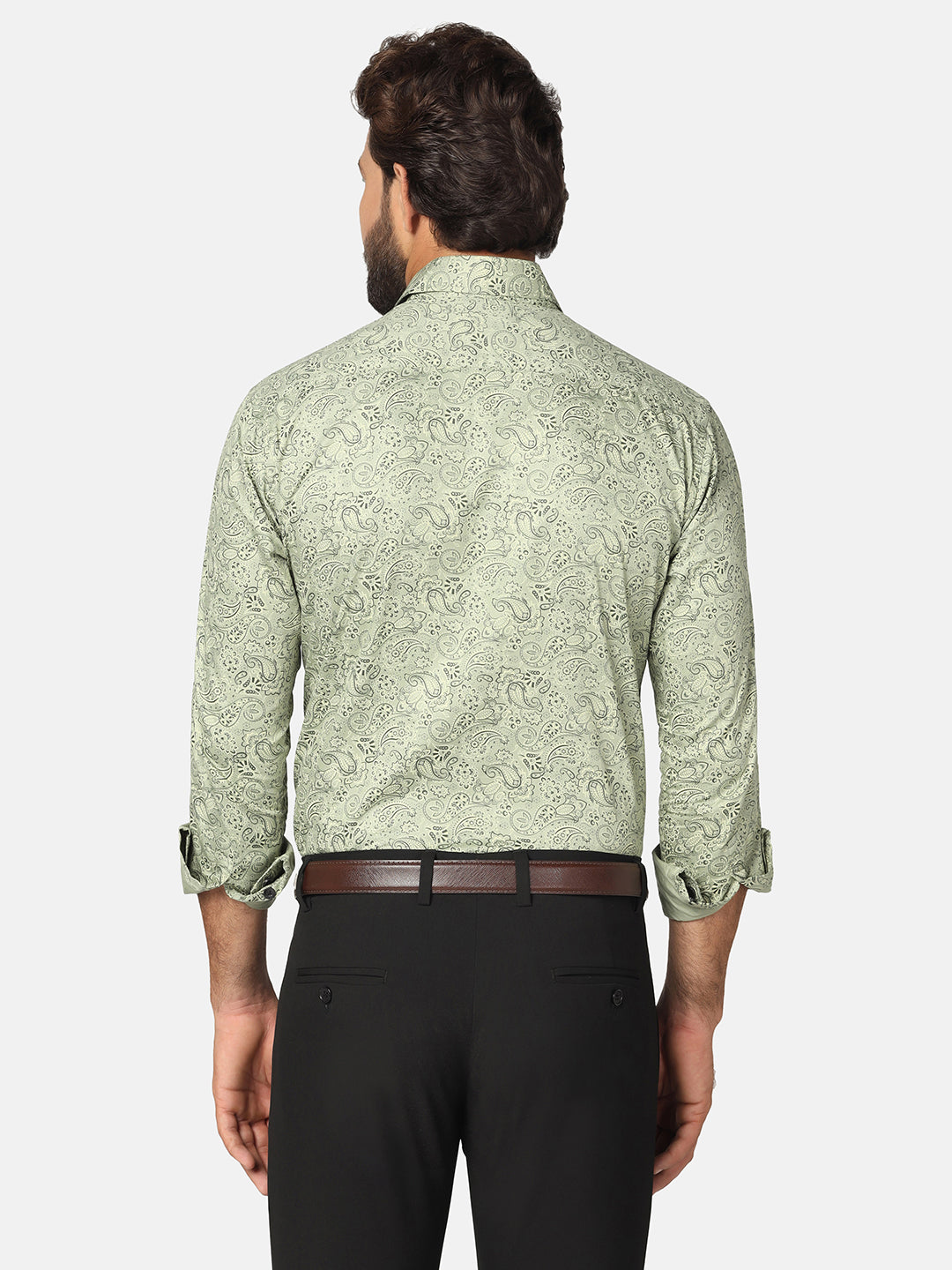 Men Green Printed Shirt - Tahvo India