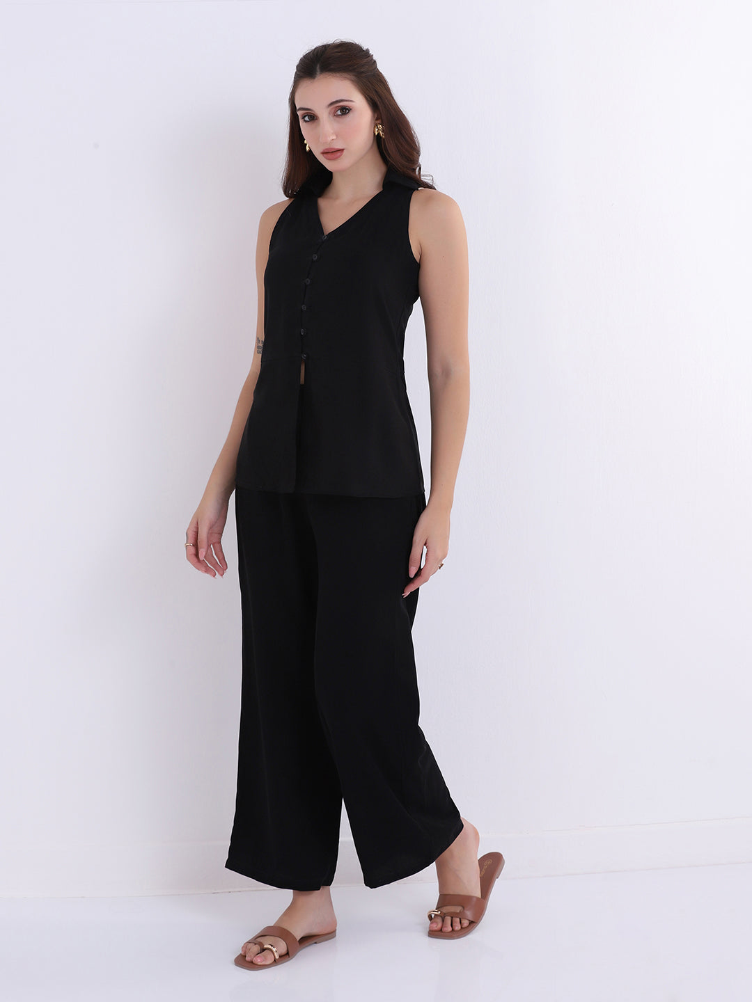Black sleeveless coords