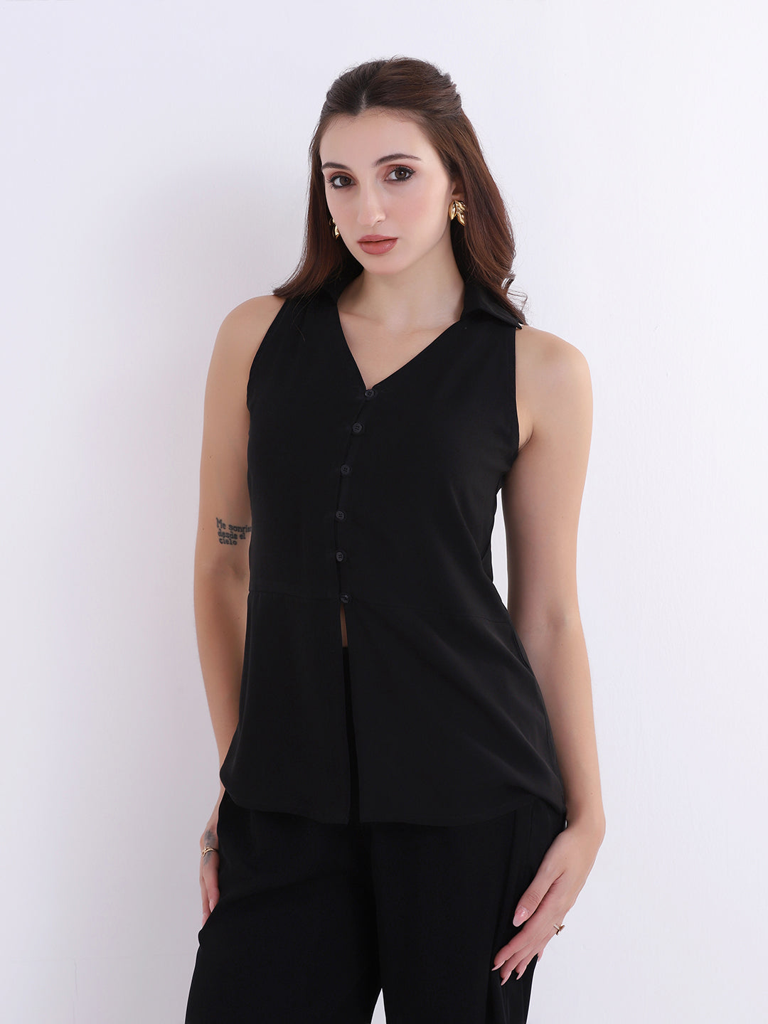 Black sleeveless coords