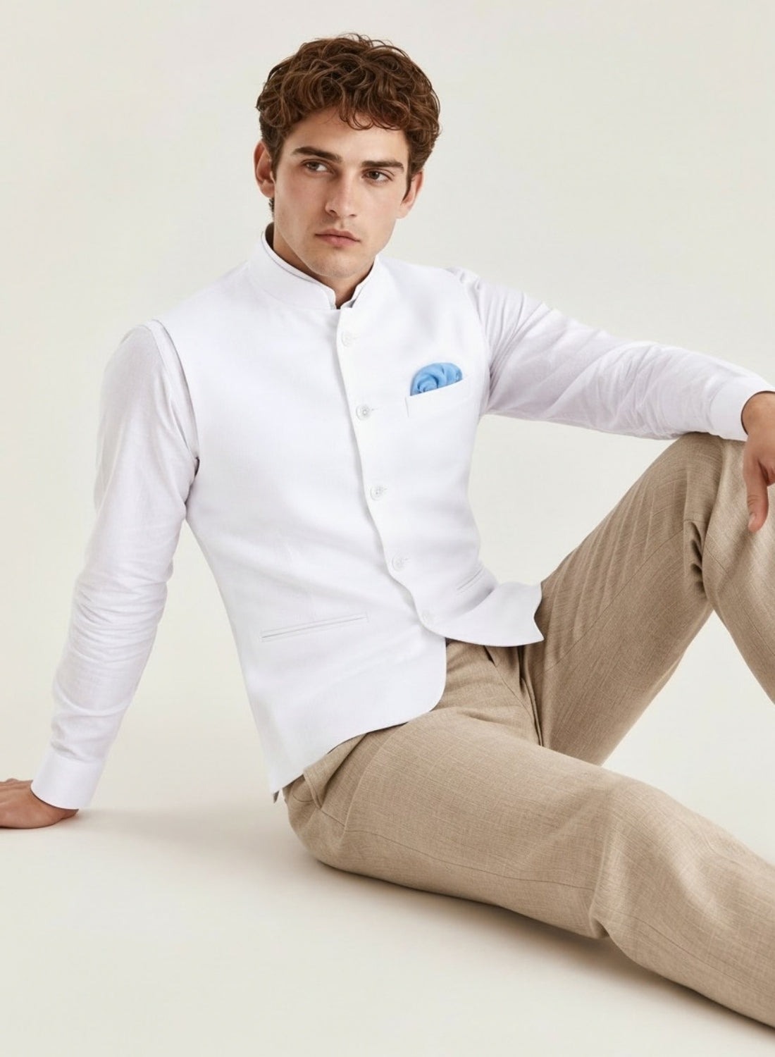 Men Kurta Set With Jacket