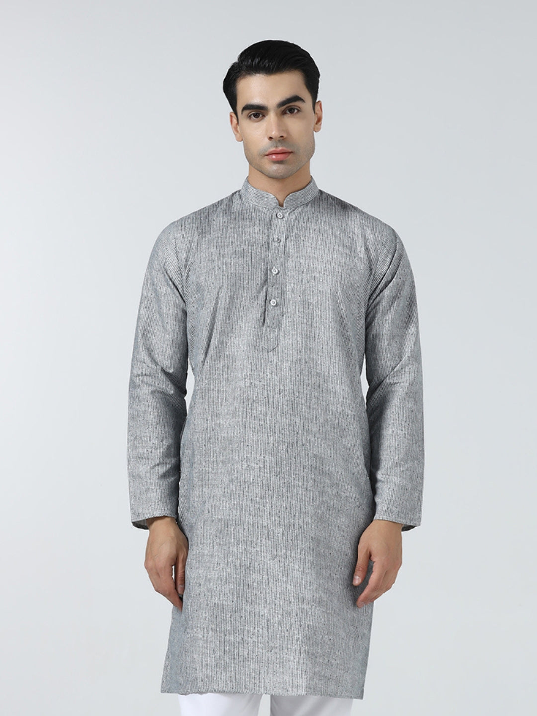 Men Grey stripes kurta