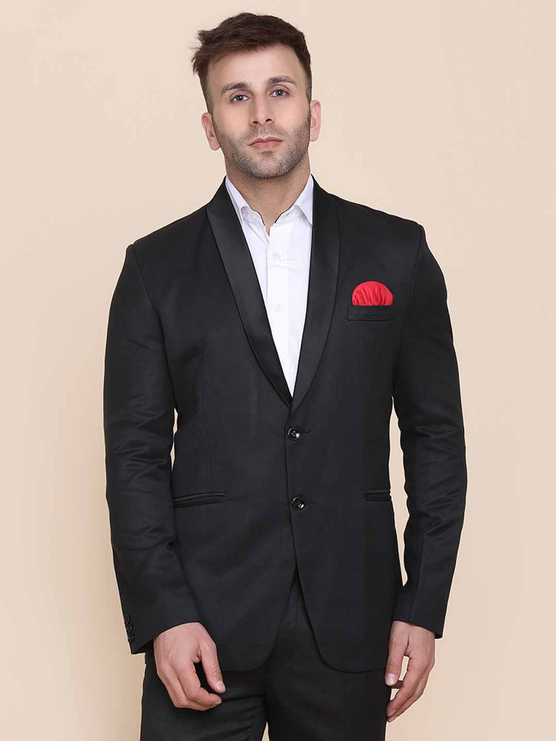 Men Black Tuxedo Suit