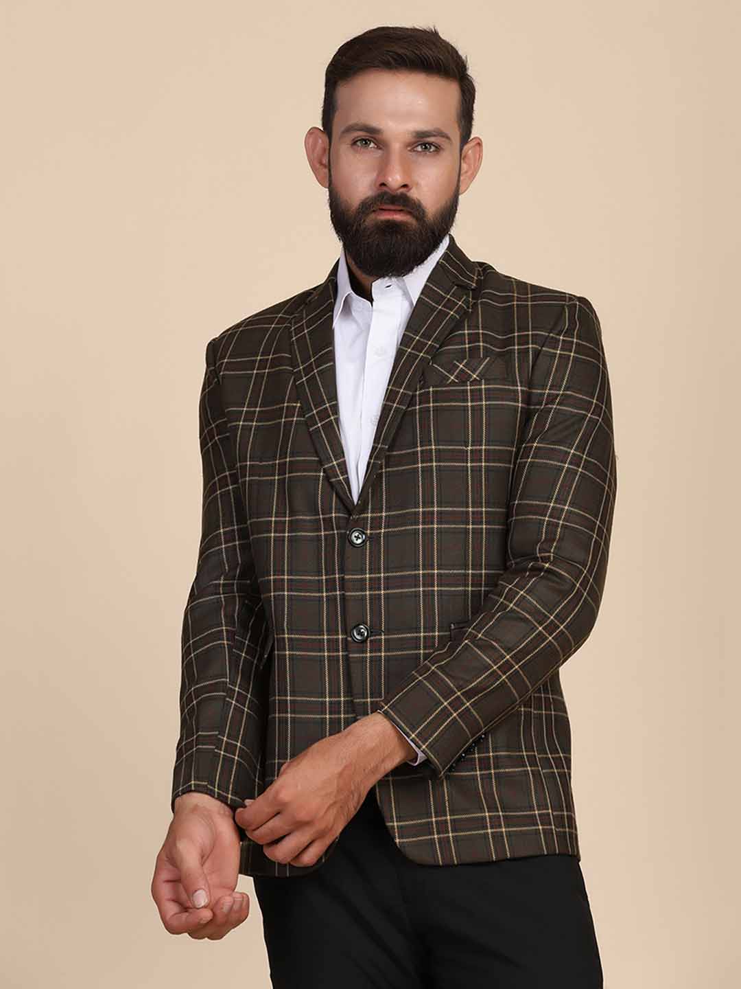 Men Tweed Designer Blazer - Tahvo India