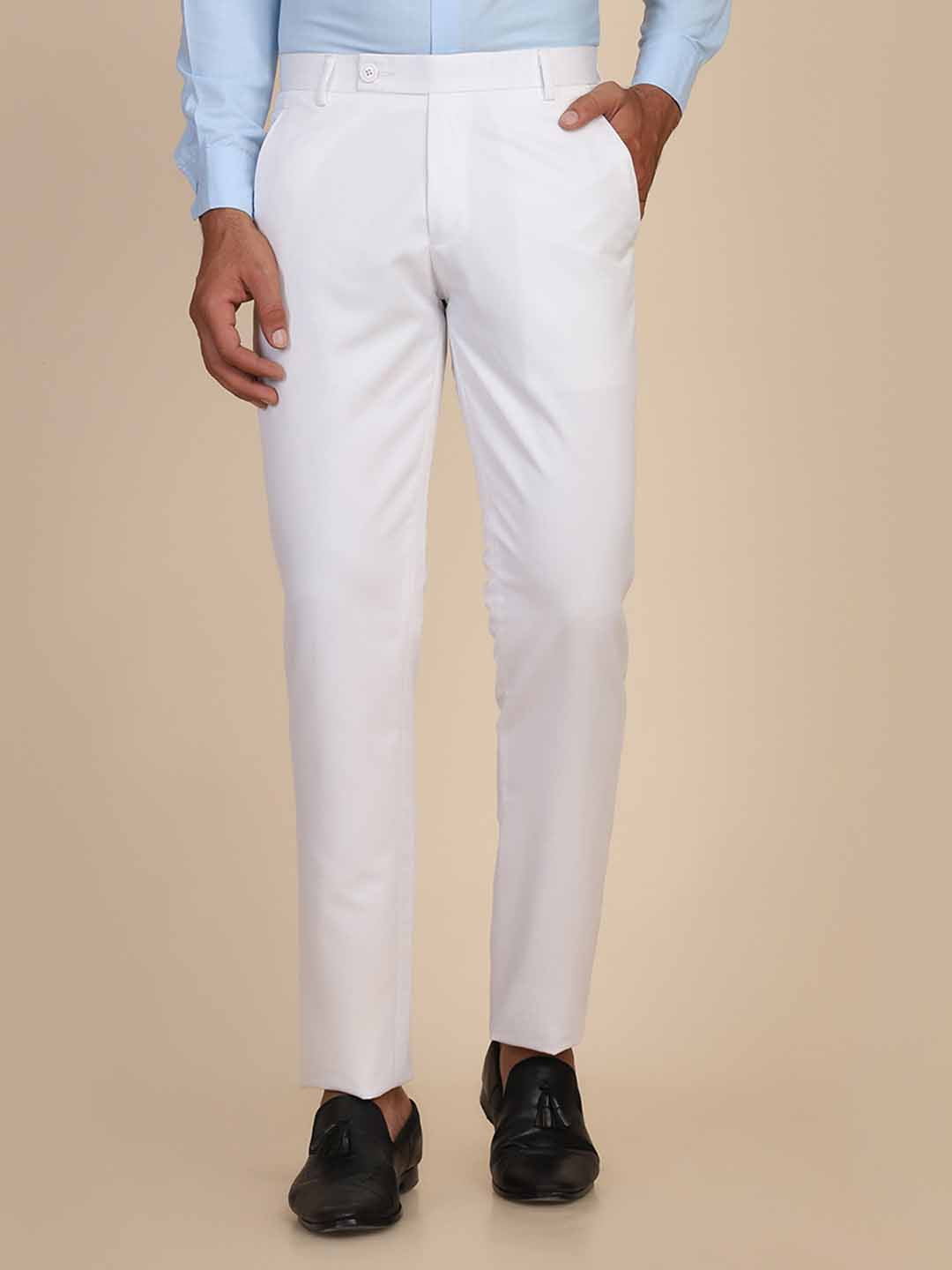 White Formal Trousers - Tahvo India
