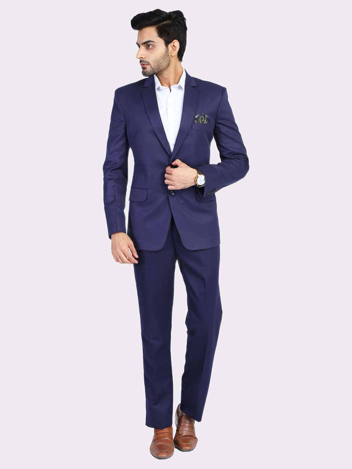 Men Blue Blazer Suit Set - Tahvo India