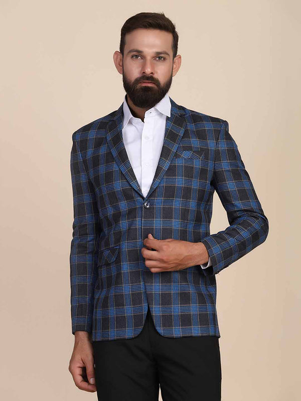 Men Tweed Check Blazer - Tahvo India