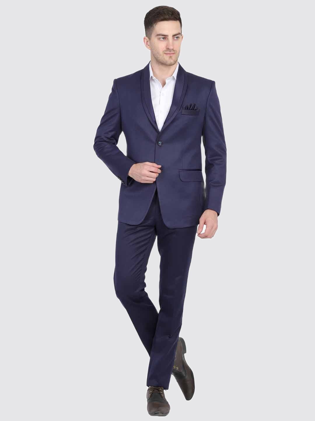 Men Blue Tuxedo Suit - Tahvo India