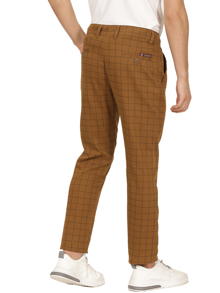 Men Brown Casual Trousers - Tahvo India