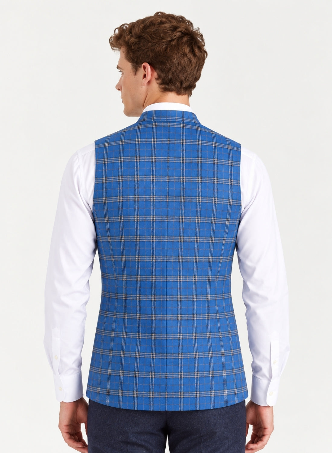 Checkered tweed Nehru Jacket